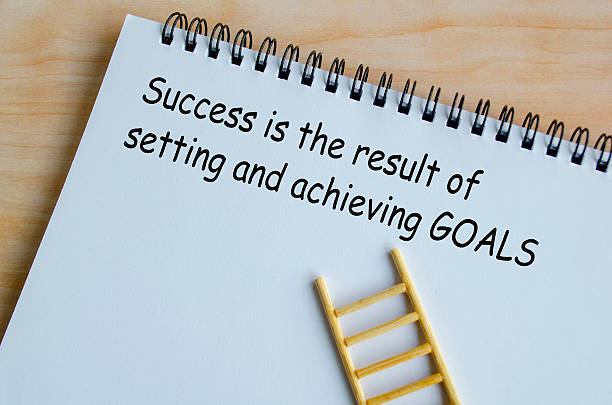 istock Success is the result of setting and achieving goals text on white notepad. Inspirational quote and success concept 2208114667