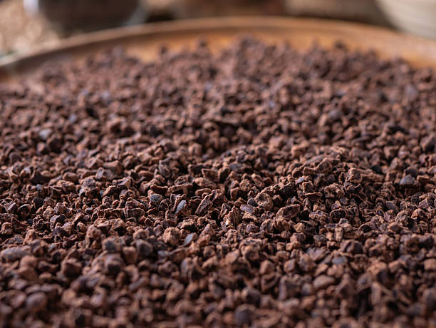 istock close up Organic Cacao nibs or Cacao chips. 2208119968