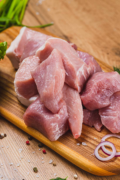 istock Sliced raw meat on a cutting board 2208120882