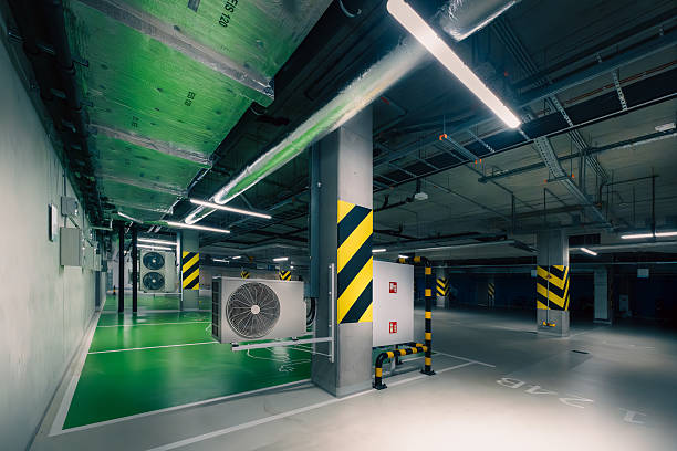 istock empty underground parking electric vehicle chargers 2208121119