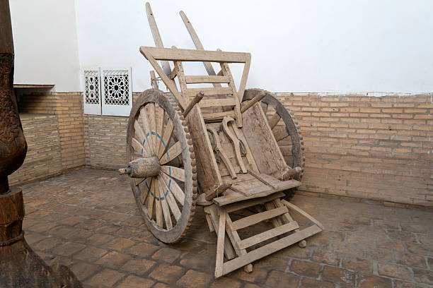 istock Asian cart with large wheels from ancient times in Khorezm 2208127006