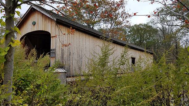 istock Comstock Covered Bridge, Historical Wooden Bridge, East Hampton, Connecticut 2208132905