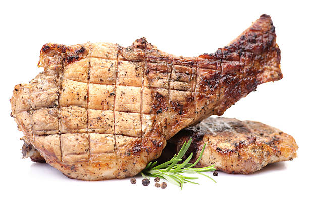 istock Pork steak with  sauce and spices 2208140393
