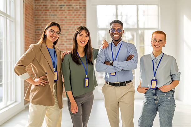 istock Networking and collaboration at a business conference in a modern convention center 2208145600