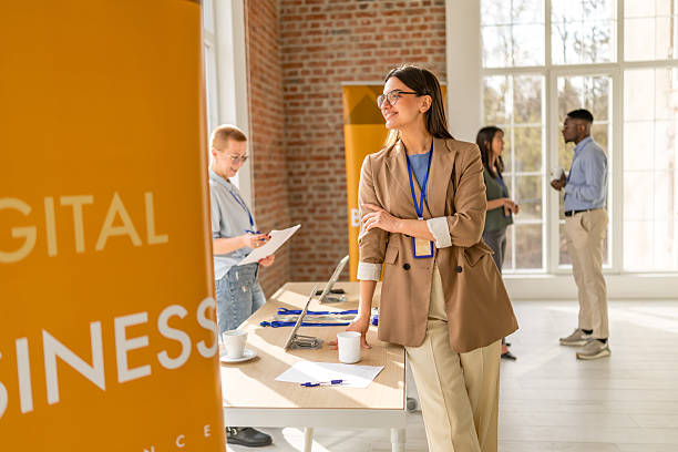istock Networking and Learning at a Business Conference in a Modern Convention Center 2208146677