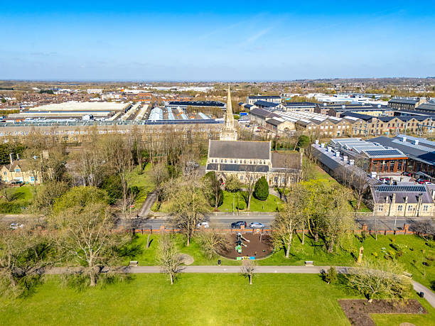 istock Aerial view over The Park in Swindon 2208148508