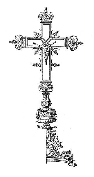 Decorated metal objects, utensils, tools: Crucifix