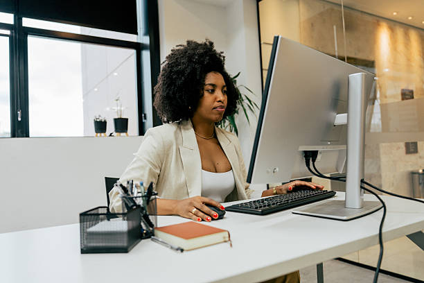 istock Business woman working in office 2208156995