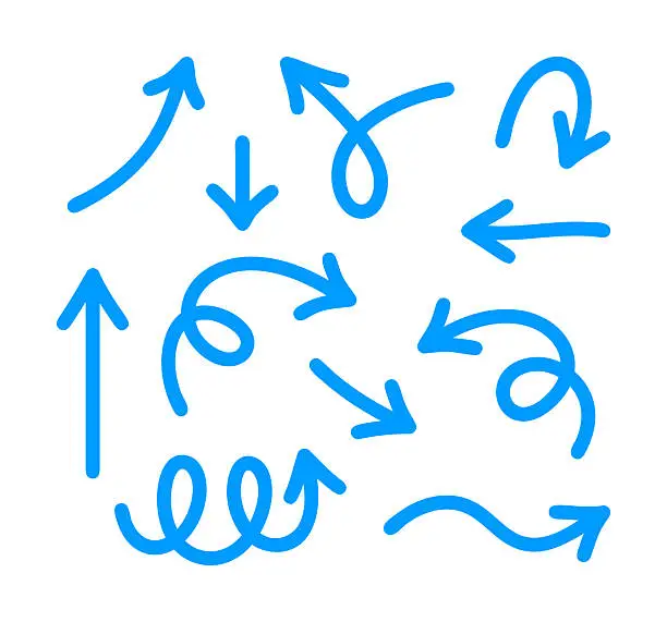 Zeichnung Pfeil Linie Handgezeichnete Markierungen Zeichnung Pfeil Linie Handgezeichnete Markierungen