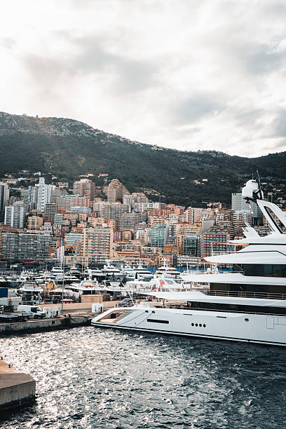Traditional urban skyline and marina, Liguria
