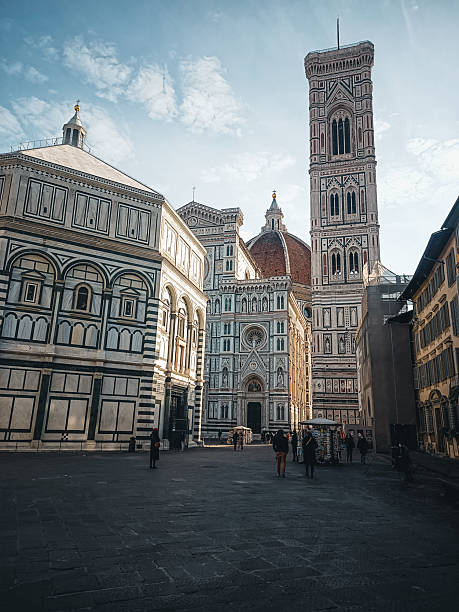 Street view of old centre square, Milan