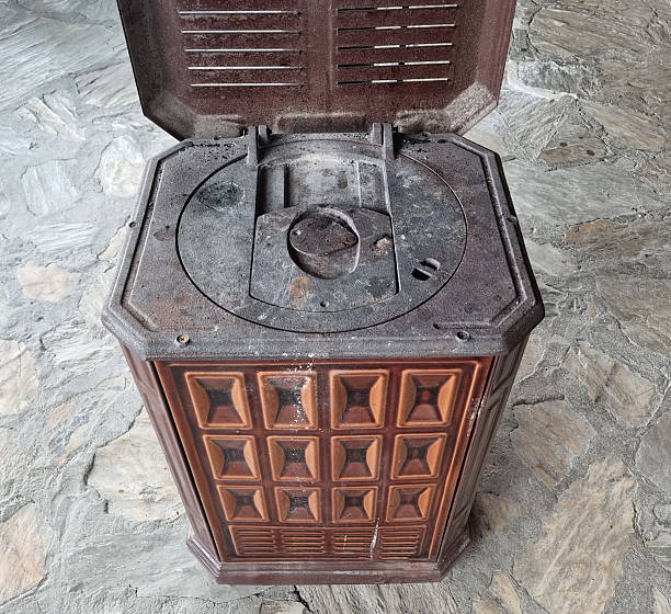Cast-iron stove to heat the room