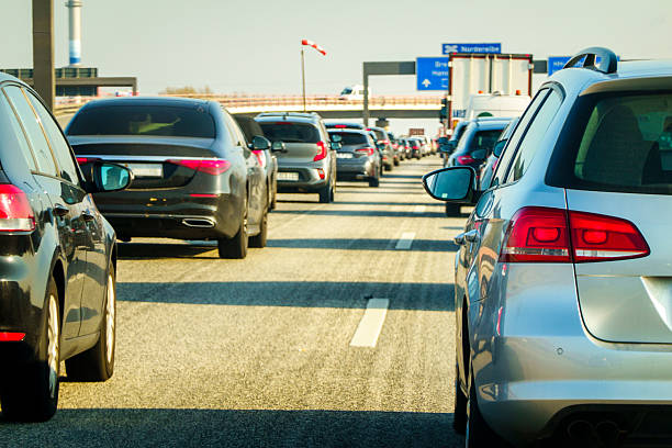 istock Traffic Jam on German Highway on a Sunny Day 2208172735