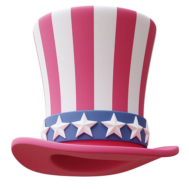 istock US flag Uncle Sam hat isolated on white, USA national patriotic cap 2208179809