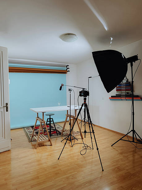 istock Professional photo studio setup is ready for shooting a product or making a video 2208182091