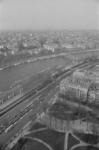 istock View from the top of the Eiffel Tower over the railway bridge 2208182955