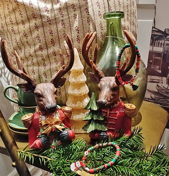 istock Christmas-decoration in the shop-window 2208183222