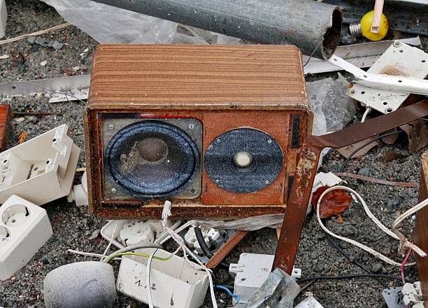 Loudspeaker  from GDR and cable, electricity