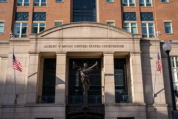 Facade of Albert V. Bryan United States Courthouse in Alexandria, Virginia, USA