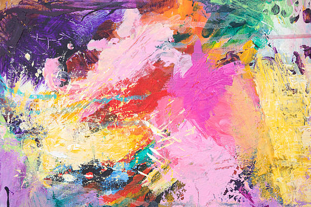 Abstract colorful painting - Acrylic painting background