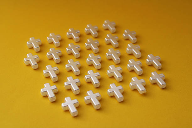istock Group of pearly white crosses 2208209238