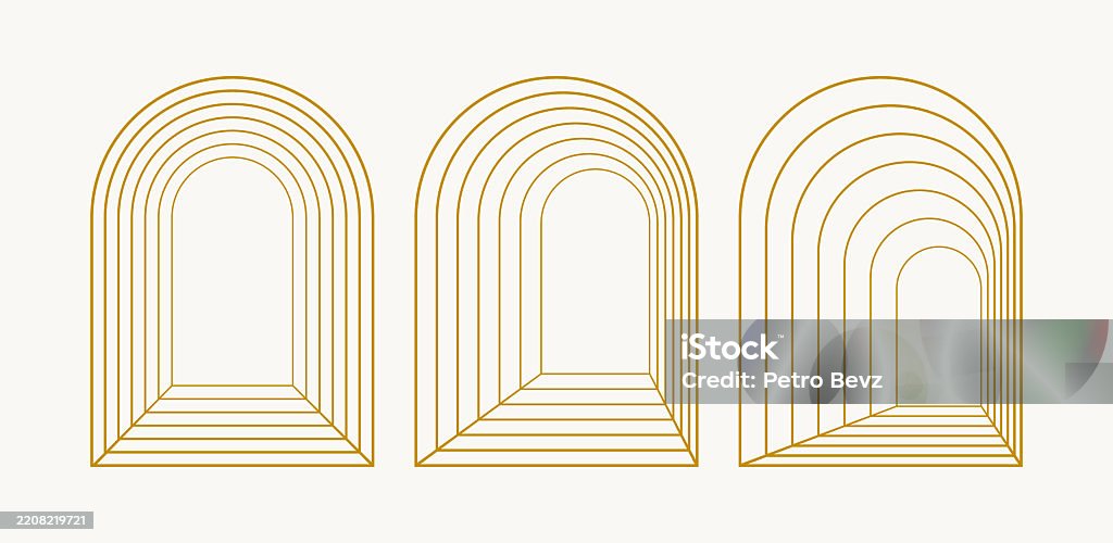 Arch Print Design Print Stock Illustration - Download Image Now - Abstract, Arch ...