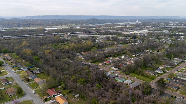 Expansive Drone View of the Chattanooga Region