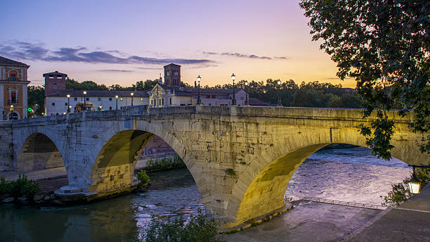 istock Arch bridge over the Tiber in Rome 2208241754