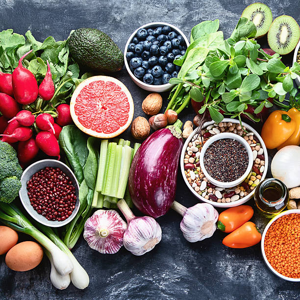 istock Healthy eating ingredients. Vegetarian food. 2208242564
