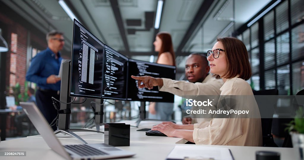 K W Developer Creating Interactive Websites Young Web Developer Codes Stock Photo ...