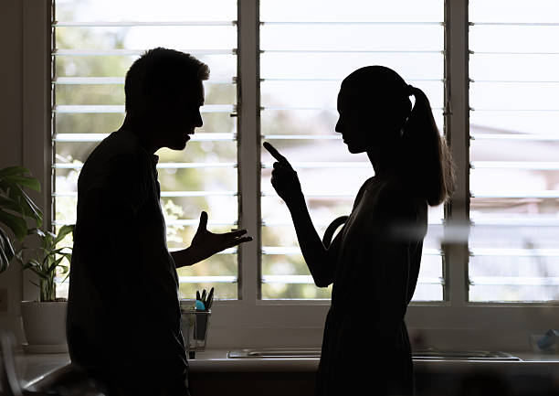 istock Angry millennial couple arguing blaming each other of problem. 2208248666