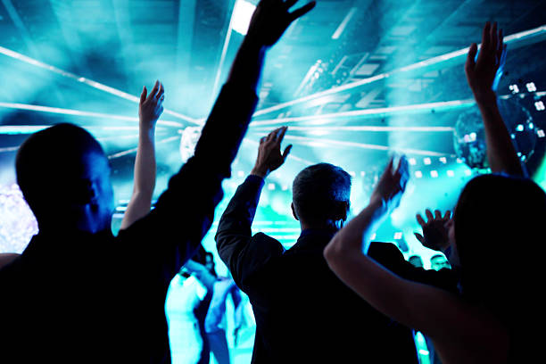 istock Diverse Crowd Dances In Nightclub, Young 2208253485