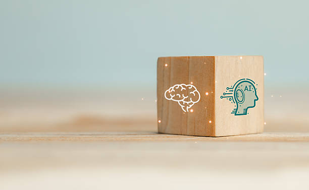 istock Wooden Block Representing Artificial Intelligence and Human Brain Concept 2208254567