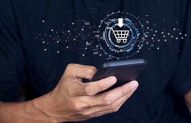 istock Application online shopping marketing platform on smartphone 2208255403