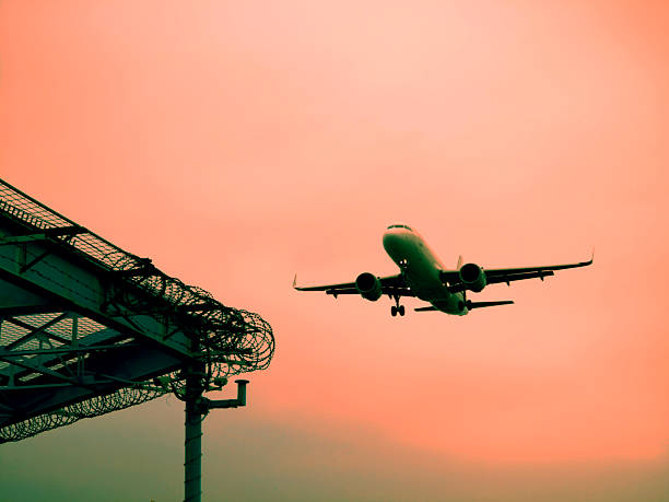 The plane came in from a distance, ready to land