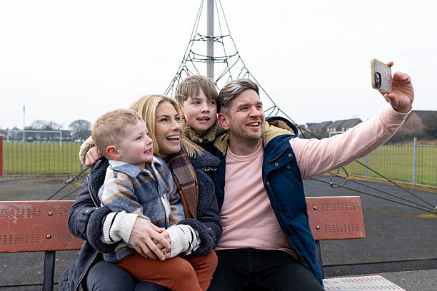 istock Happy Family Selfie Together 2208267710