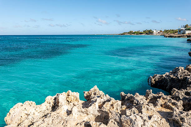 Aerial of Meads Bay Beach, Anguilla