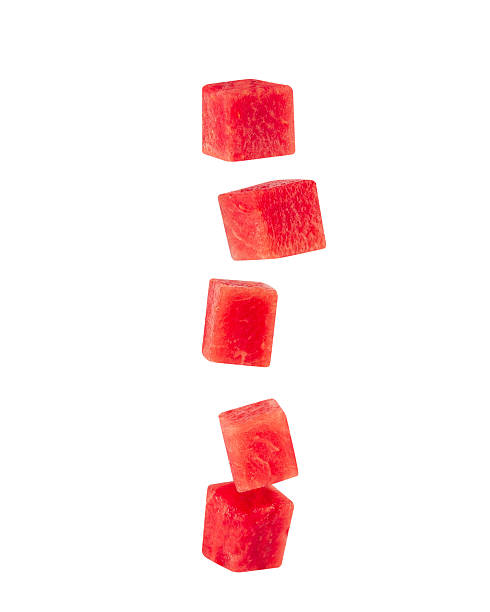 Watermelon slice isolated on white background with clipping path, full depth of field