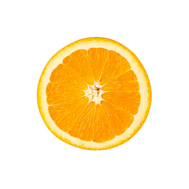 Orange slice isolated on white background with clipping path, full depth of field