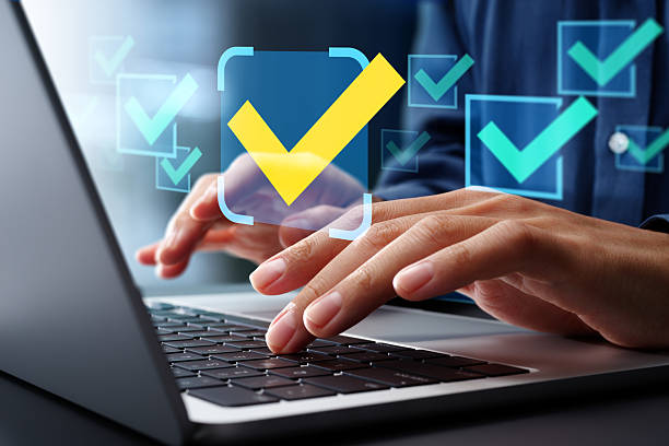 istock Task management and business process automation BPA. Project and performance management systems. Businessman using laptop computer to manage tasks. 2208274647