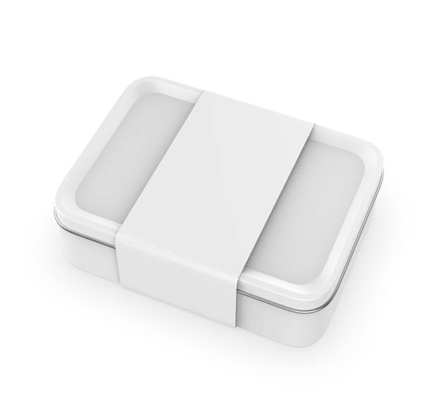 istock Stainless steel or tin metal shiny silver box container for mock up and packaging Design. 2208281012