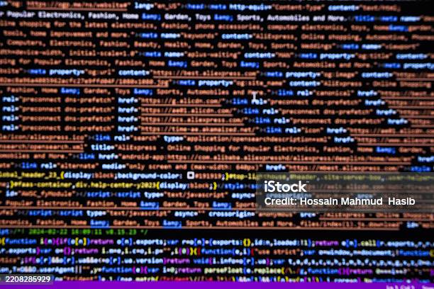 Programming Coding Screen Web Developer Coding Screen Stock Photo ...