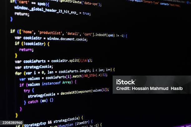 Software Source Code Programming Code Programming Code On Computer ...