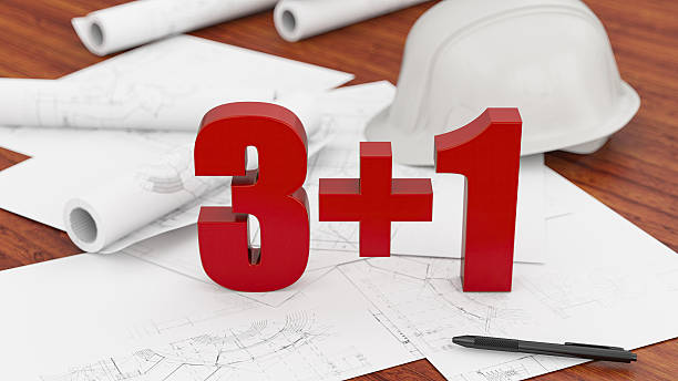 istock 3 Room 3+1 Sign on Architectural Project 2208286008