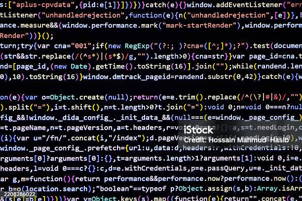 Programming Coding Screen Web Developer Coding Screen Stock Photo ...