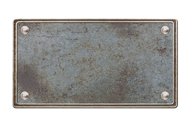 istock rusty metal signboard with empty place for text isolated on white 2208288370
