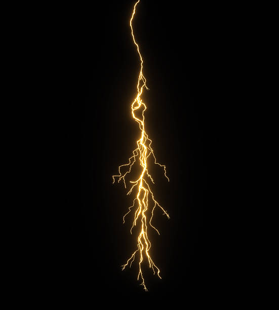istock Electric charge energy strike cutout on black backgrounds 3d rendering 2208288651