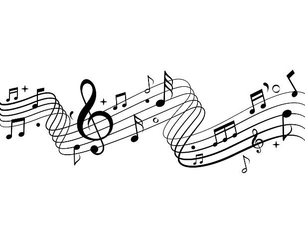 illustrazioni stock, clip art, cartoni animati e icone di tendenza di linee di musica - pentagramma