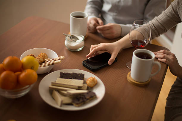 A delightful Coffee and Tea Gathering with Snacks beautifully arranged