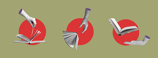 istock Book in hands. Reader holding open book with gesture, concept of reading, learning, education, 2208296592